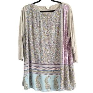 J. Jill Multicolor Floral Knit Blouse XL